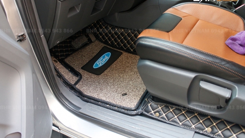 Thảm lót sàn ô tô 5D 6D Ford F150 cao cấp, chuẩn form mẫu, che phủ tới 90%